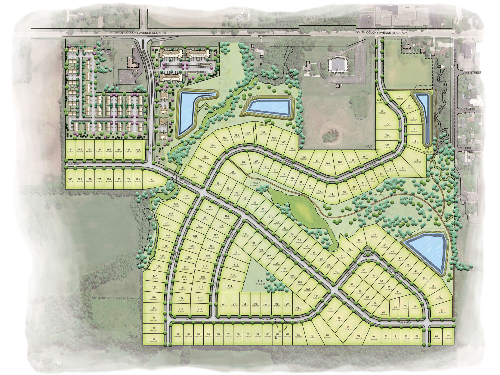 Canopy Hill development site plan Union Grove - 2021